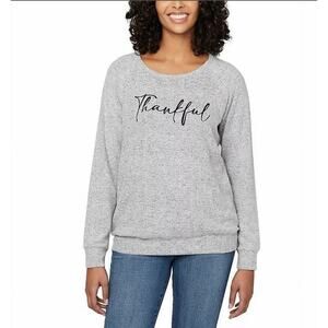Buffalo‎ David Bitton Women’s Long Sleeve Cozy Crewneck Sweatshirt Size L Gray